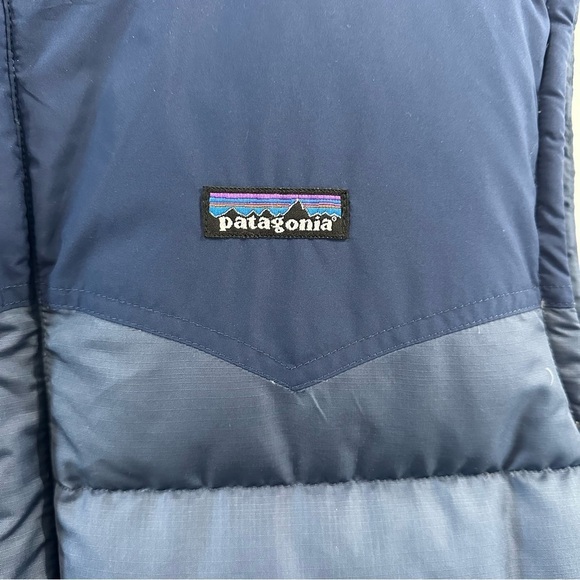 Patagonia Slingshot Goose Down Classic Puffer Vest Men's Size XXL Blue Green EUC - Picture 6 of 11